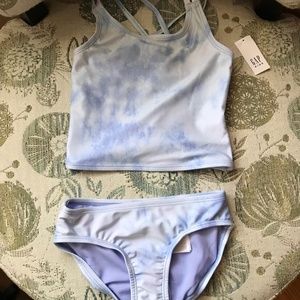 Gap Kids 2-Piece Bathing Suit - Light Blue Tie Dye, New